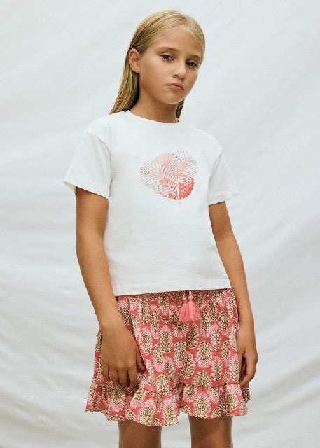 Falda estampada               Coral