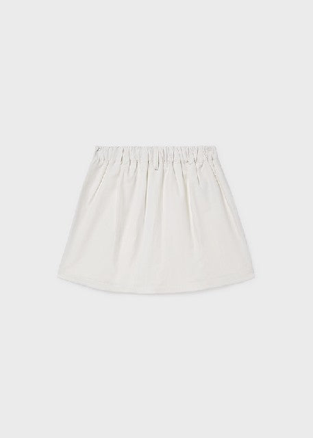 Falda pantalon plana gabardin Crudo