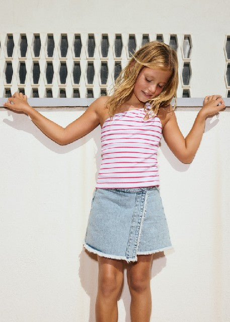 Falda pantalon tejana         Claro