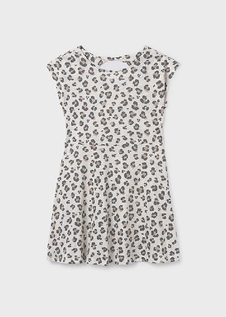 Vestido punto estampado       Hueso