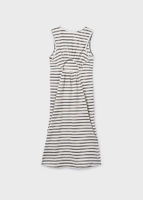 Vestido rayas midi            Crd-negro