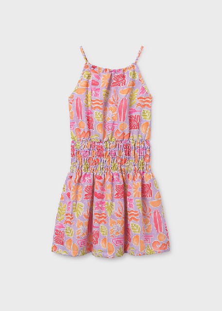 Vestido estampado tirantes    Lilac