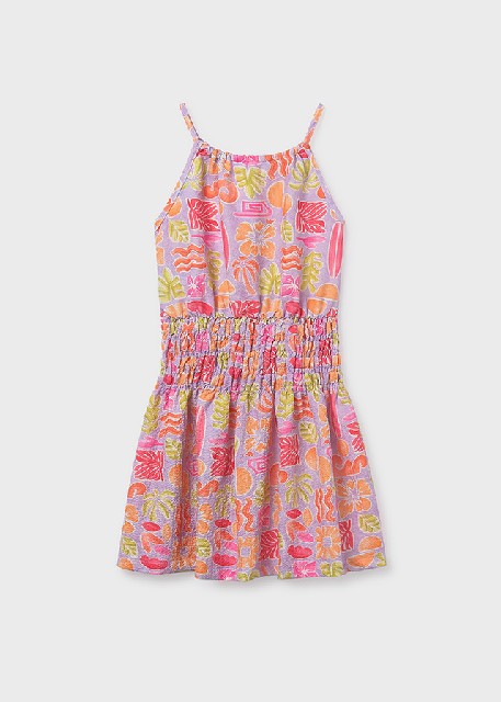 Vestido estampado tirantes    Lilac