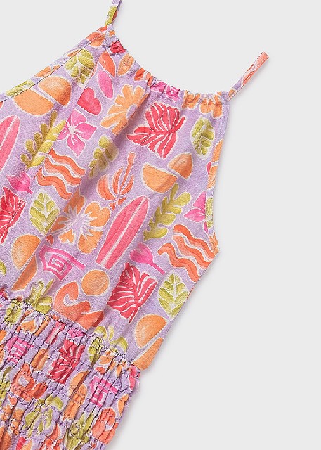Vestido estampado tirantes    Lilac