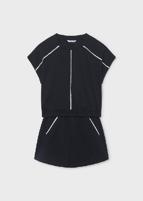 Conj. falda punto vivos       Negro
