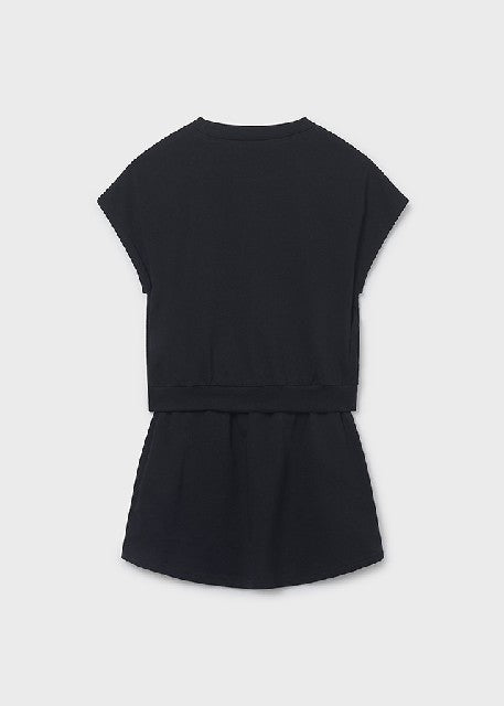 Conj. falda punto vivos       Negro