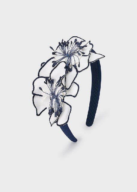 Diadema crepe flores          Porcelana