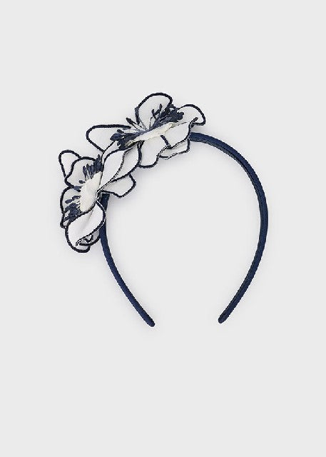 Diadema crepe flores          Porcelana
