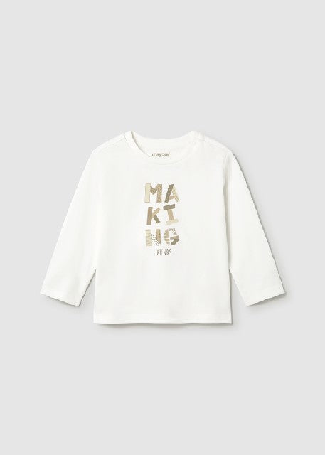 Camiseta m/l basica Nata