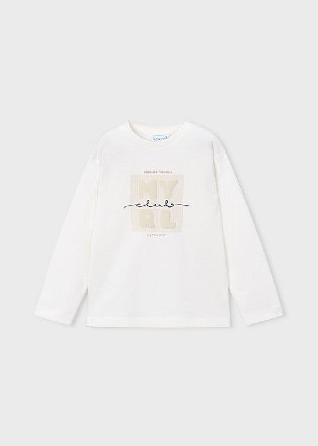 Camiseta m/l basica Nata