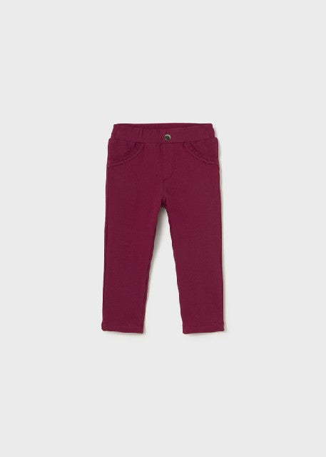 Pantalon felpa basico Framboise