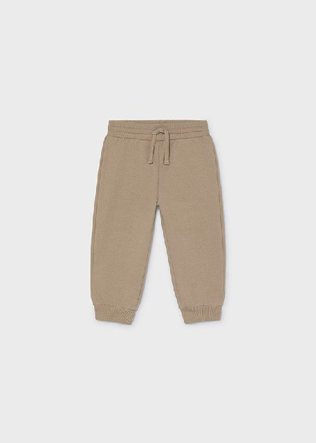 Pantalon felpa basico puños   Avellana