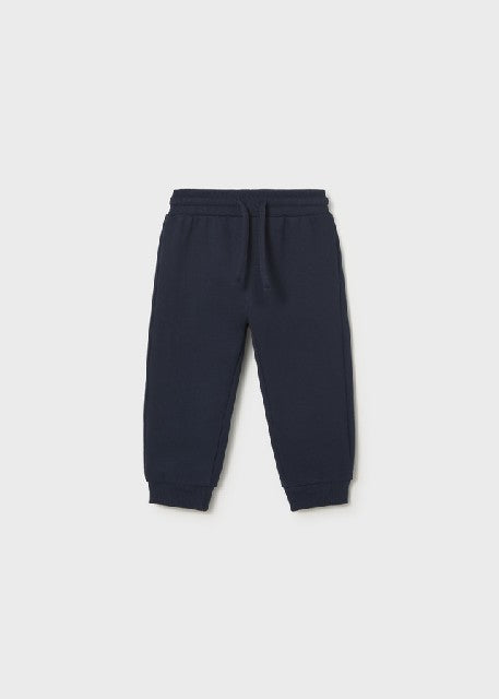 Pantalon felpa basico puños   Azul