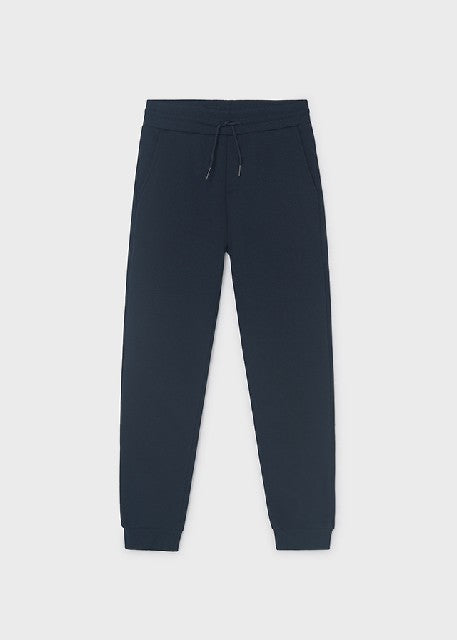 Pantalon felpa basico puños   Azul