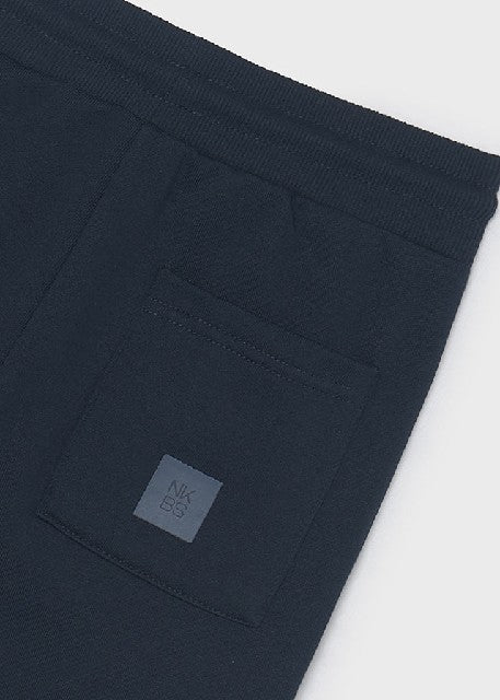Pantalon felpa basico puños   Azul