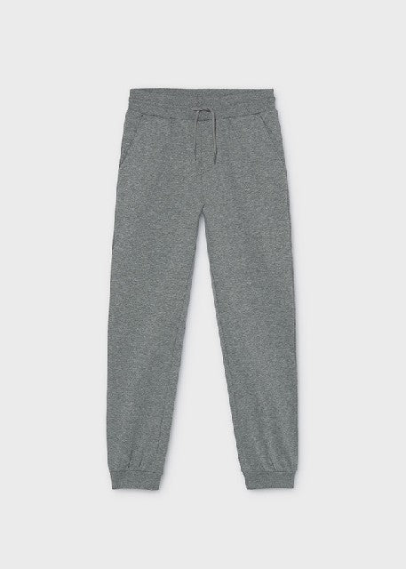 Pantalon felpa basico puños   Humo