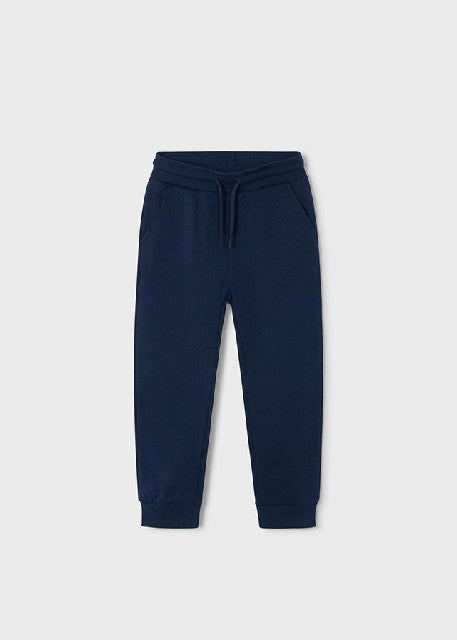 Pantalon felpa basico puños   Azul