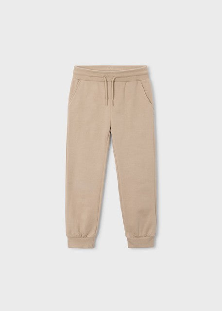 Pantalon felpa basico puños   Avellana