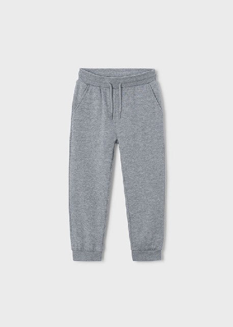 Pantalon felpa basico puños   Humo