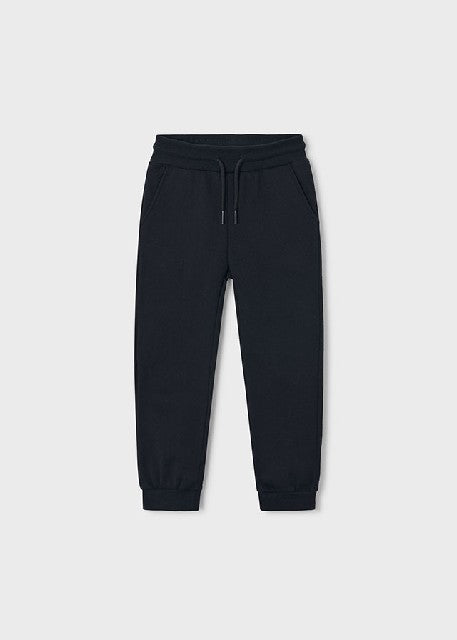 Pantalon felpa basico puños   Negro