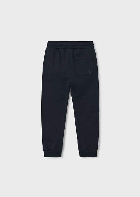 Pantalon felpa basico puños   Negro