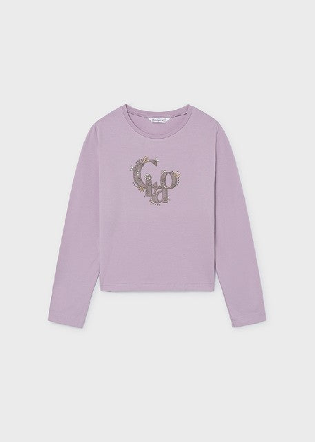 Camiseta m/l basica           Lila