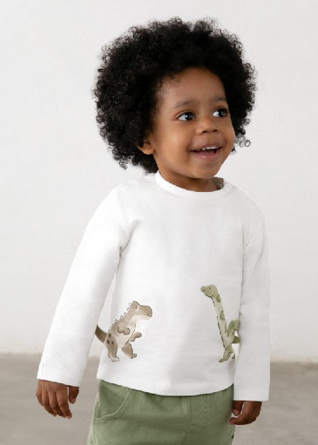 Camiseta m/l posicionada play Nata