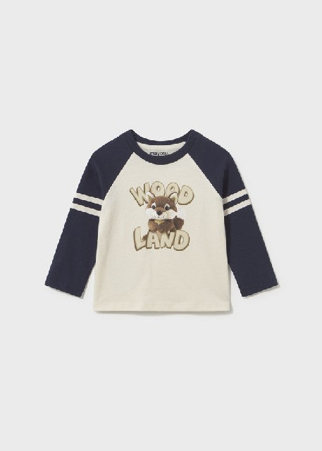 Camiseta m/l peluche          Azul