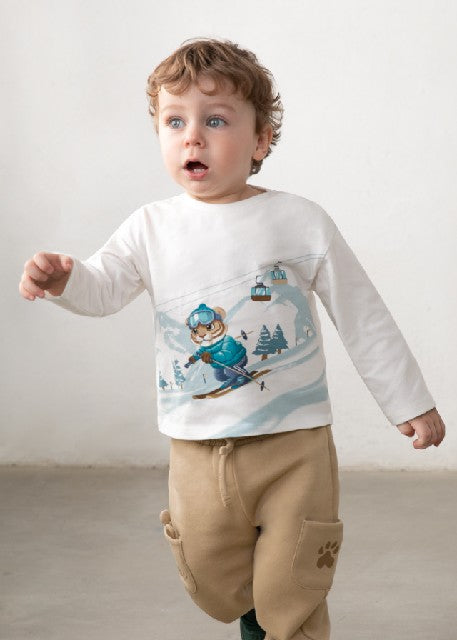 Camiseta m/l paisaje          Nata-artic