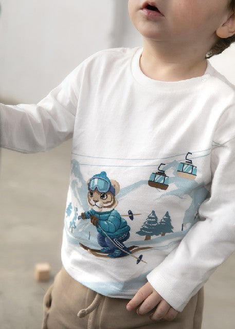 Camiseta m/l paisaje          Nata-artic