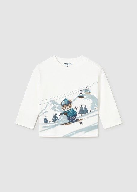 Camiseta m/l paisaje          Nata-artic