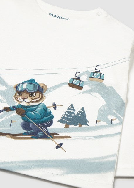 Camiseta m/l paisaje          Nata-artic