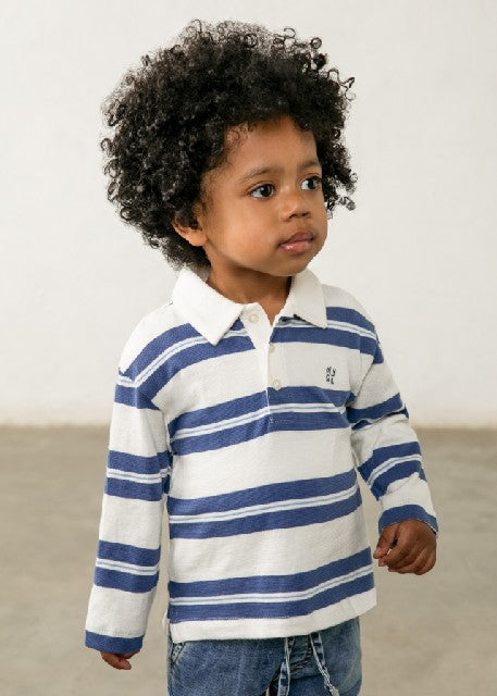 Polo m/l rayas Indigo