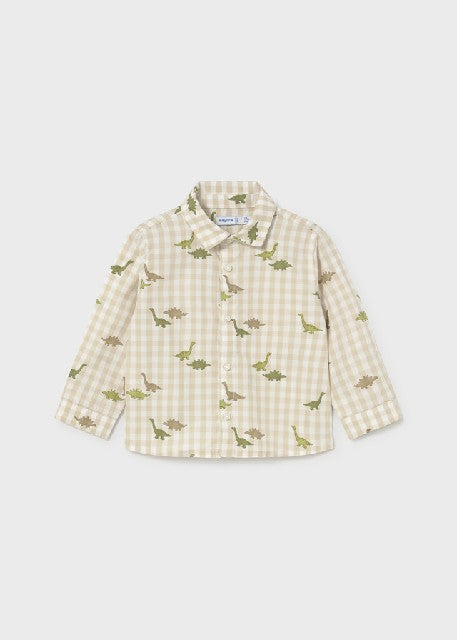 Camisa m/l estampada Dinos