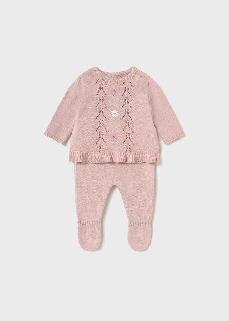 Conj. polainas tricot         Rosa