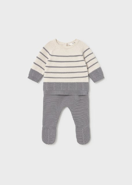 Conj. polaina tricot          Ceniza