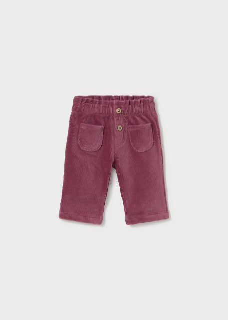 Pantalon largo punto pana Grosella