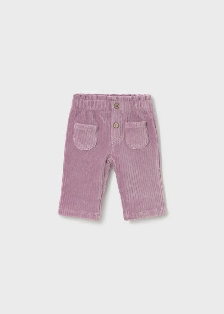 Pantalon largo punto pana Uva