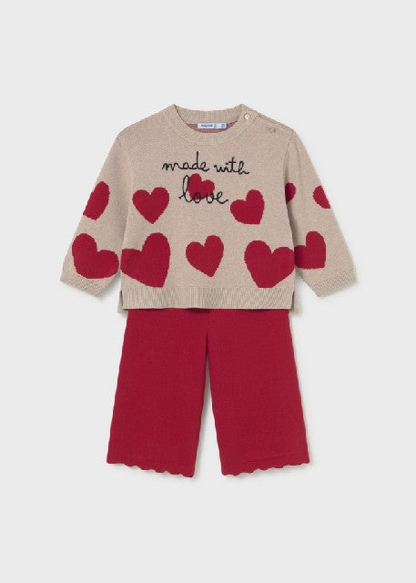 Conj. pantalon tricot         Rojo