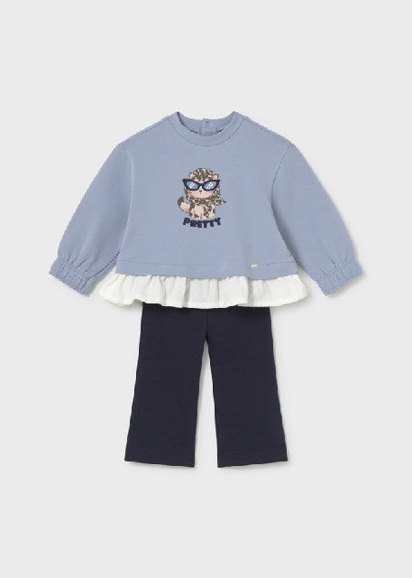 Conj. leggings flare          Marino