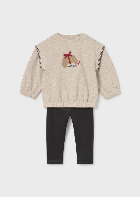 Conj. leggings pullover Negro
