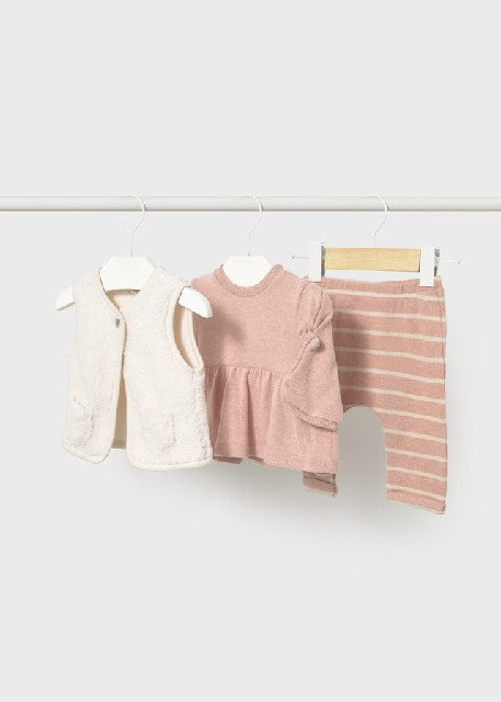 Conj. leggings y chaleco Nude