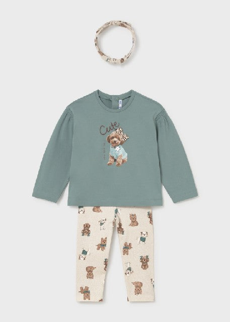 Conj. leggings con diadema    Lagoon