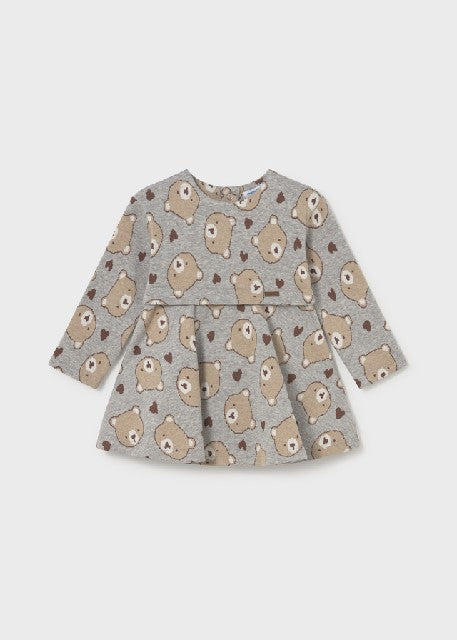Vestido punto jacquard        Gris