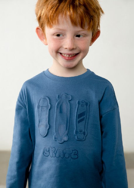 Camiseta m/l embossed tablas Glaciar