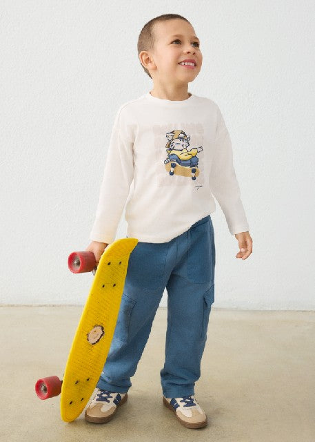 Camiseta m/l rolling Nata