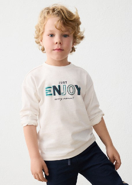 Camiseta m/l puff print Nata