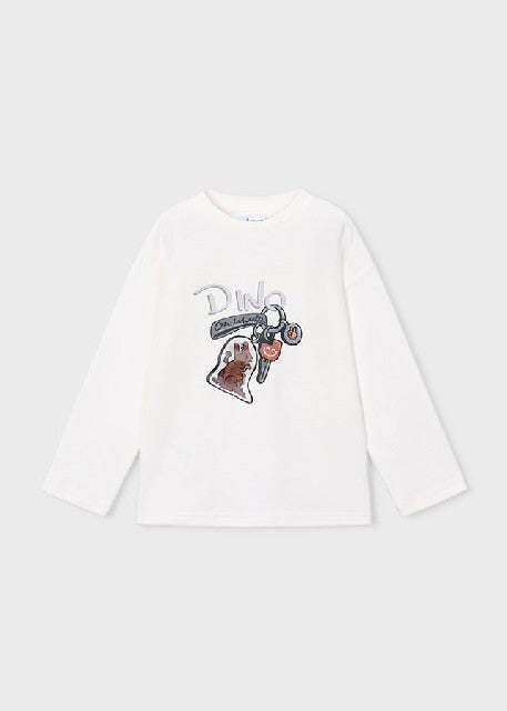 Camiseta m/l lenticular Nata