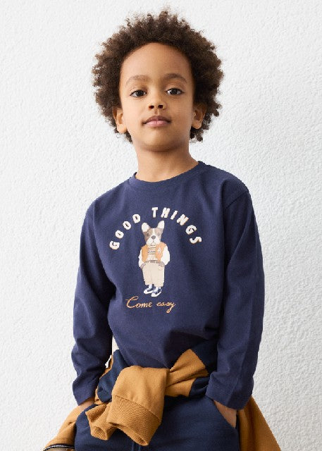 Camiseta m/l print perro Tinta