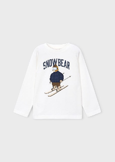 Camiseta m/l aplique Nata